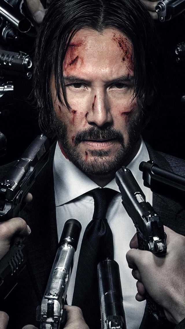 1284x2778 John Wick 2 Keanu Reeves Guns Scars for Samsung Ga... - john wick iPhone Wallpaper