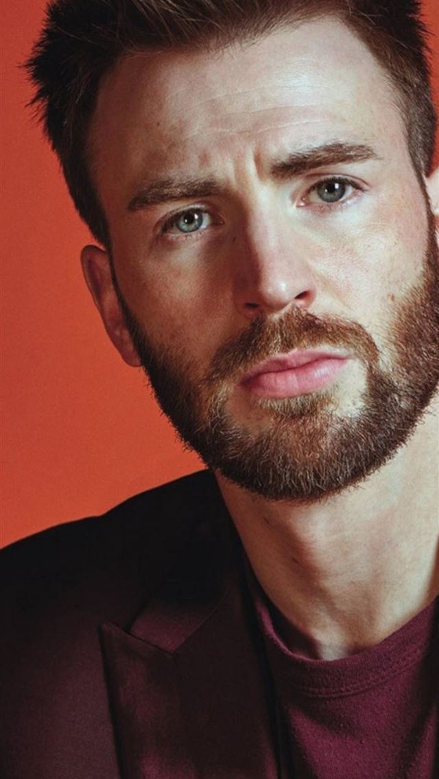 1125x2436 Chris Evans Face Portrait Actor Beard Blue Eyes fo... - chris evans iPhone Wallpaper