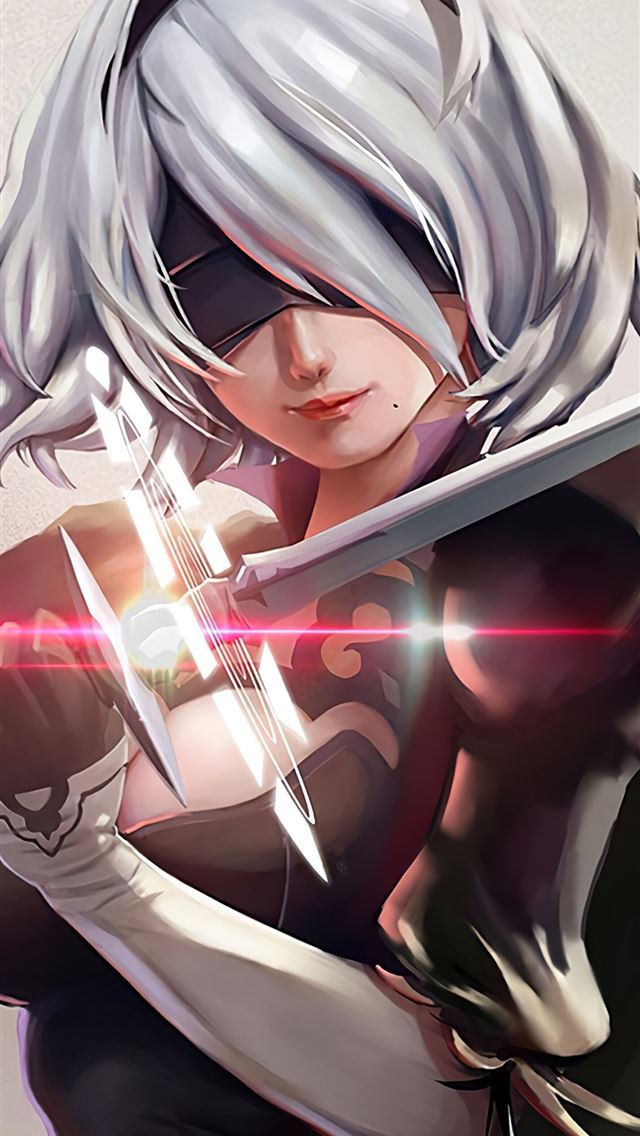 640x1136 322512 YoRHa 2B Nier Automata Katana Swords 4K pho... -  iPhone Wallpaper