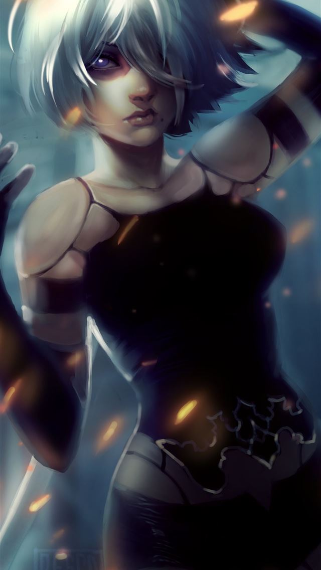 1284x2778 Free Nier Automata A2 Epic Art by Caitlyn Meek 434... - nier automata iPhone Wallpaper