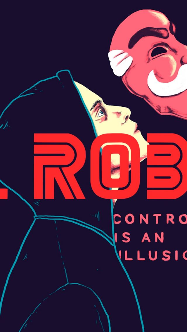1284x2778 Mr Robot Illustration Fan Art Samsung Galaxy Note ... - mr robot iPhone Wallpaper