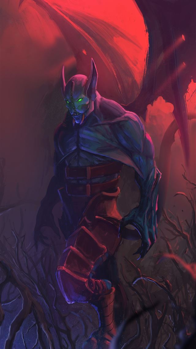 1284x2778 ArtStation Night stalker Jonas Špokas - dota 2 iPhone Wallpaper