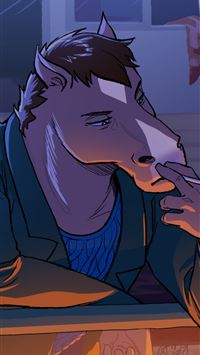 BoJack Horseman Smoking Artwork Samsung Galaxy Not... wallpaper