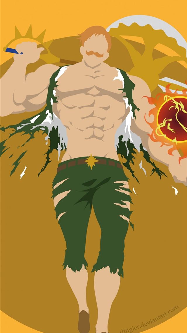 1284x2778 minimal escanor the seven deadly sins artwork anim... - the seven deadly sins iPhone Wallpaper