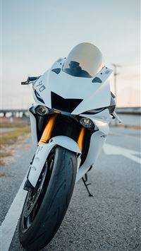 machine wheel motorcycle white Yamaha R6 white Yam... iPhone wallpaper