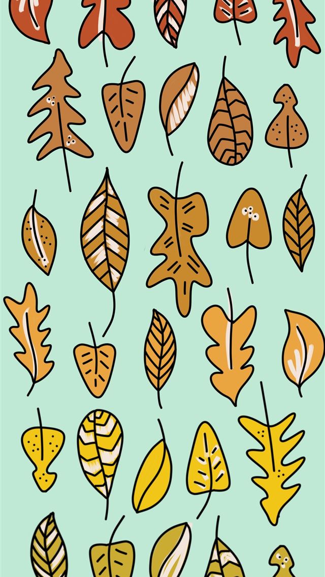 1284x2778 Fall phone doodles  - fall iPhone Wallpaper