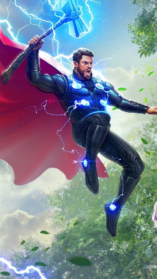 1284x2778 Thor vs Thanos HD Backgrounds - thanos iPhone Wallpaper