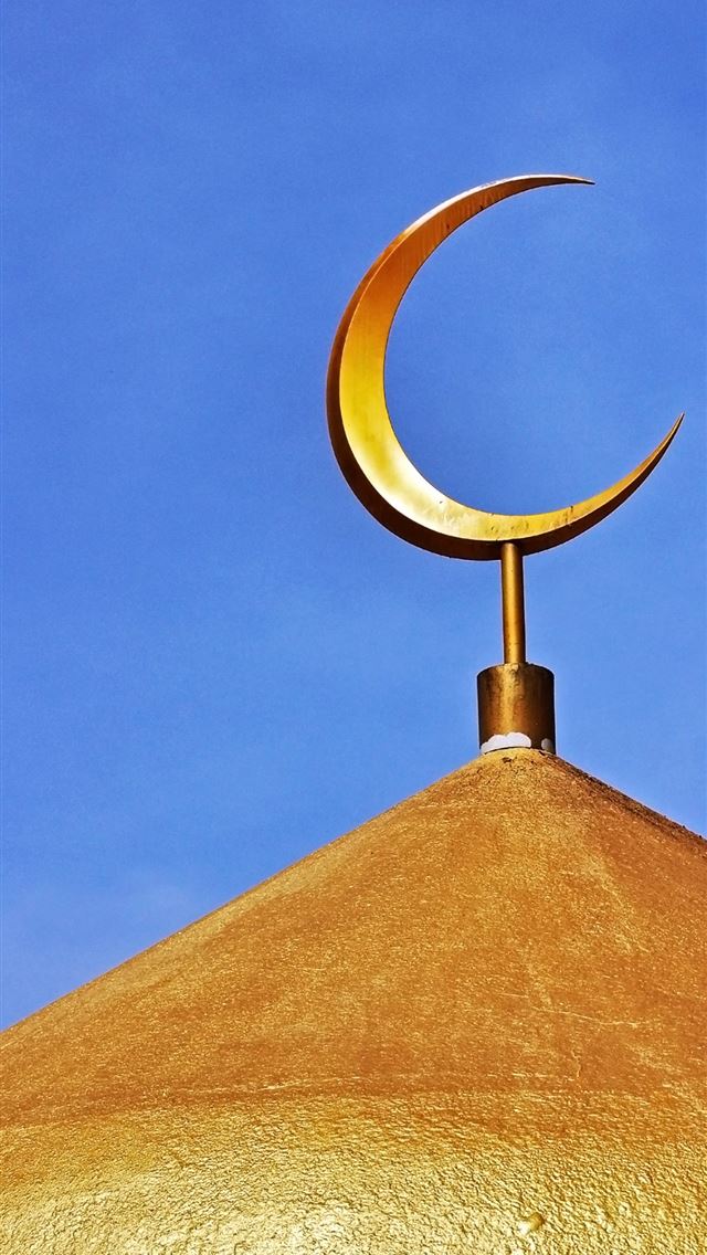 1125x2436 Free golden crescent moon allah moon god golden cr... - allah iPhone Wallpaper