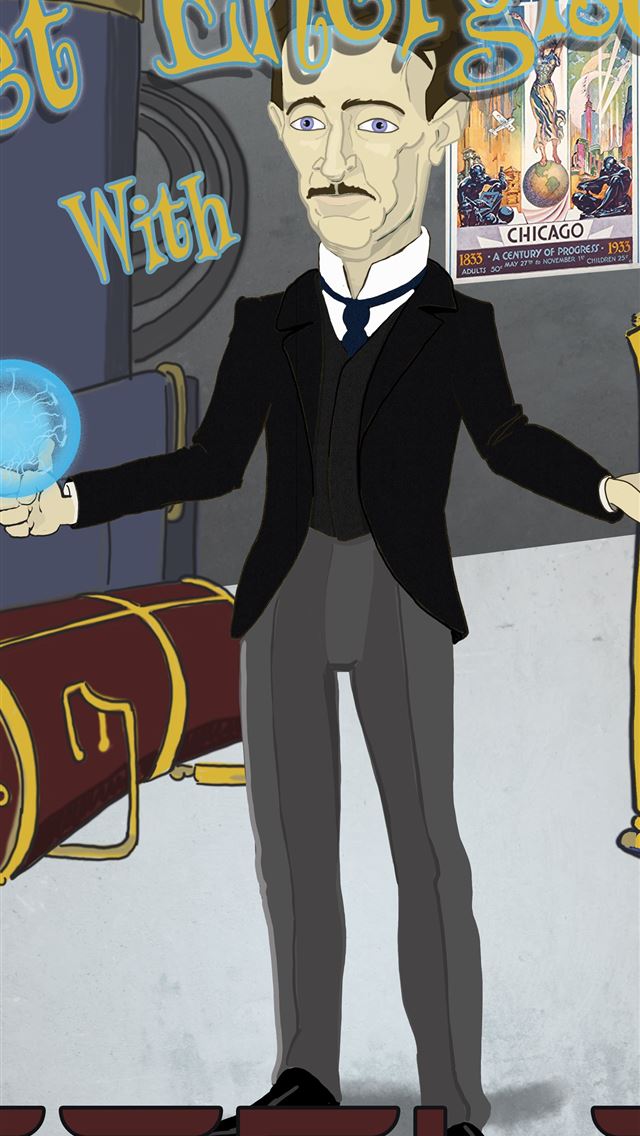 1284x2778 Nikola Tesla Cartoon Png - nikola tesla iPhone Wallpaper