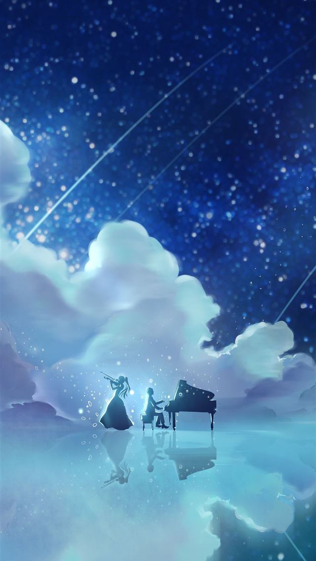 1284x2778 Your lie in April in the blue Sky - anime iPhone Wallpaper