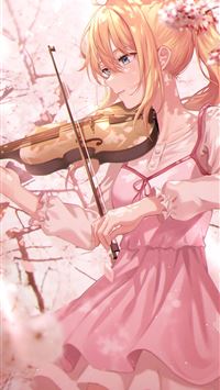 A Spring Without You Kaori Your Lie in April Otaku... iPhone wallpaper