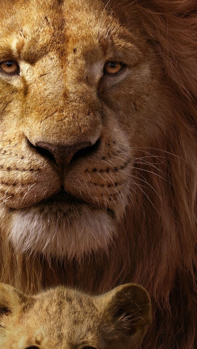 640x1136 The Lion King 2019 Mufasa Simba 8K -  iPhone Wallpaper