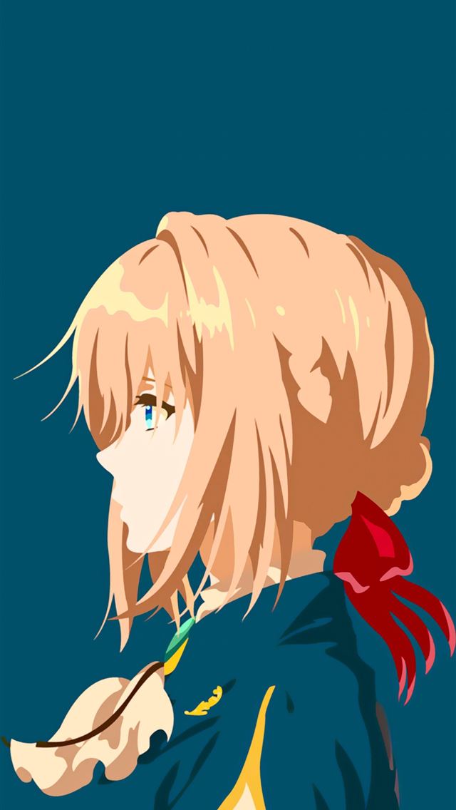 1284x2778 Violet Evergarden minimalist mobile art IndieA  - violet evergarden iPhone Wallpaper