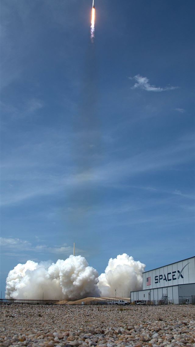 1284x2778 Falcon 9 rocket on the Demo 2 mission Spacex phone - spacex iPhone Wallpaper