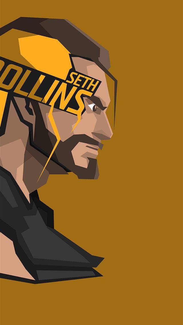 1284x2778 artwork wwe seth rollins headshot lg v30 lg g6 hd ... - seth rollins iPhone Wallpaper