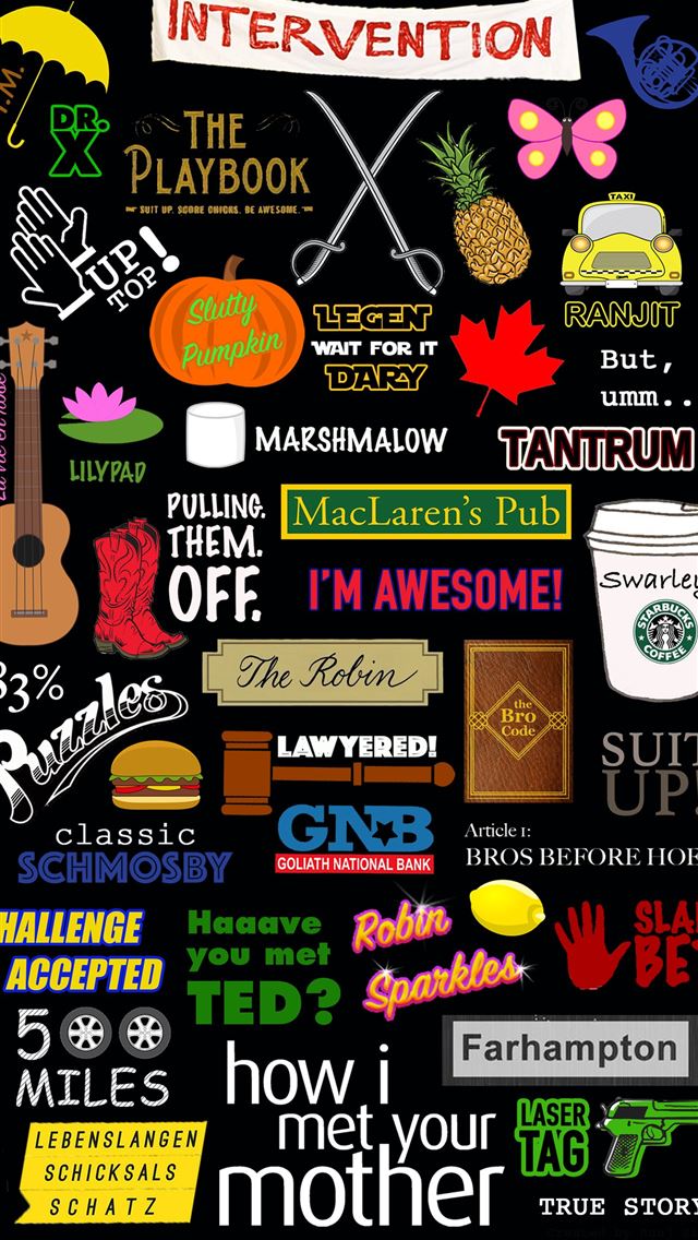 1284x2778 How I Met Your Mother' T Shirt by Anuj Sindgi em 2... - how i met your mother iPhone Wallpaper