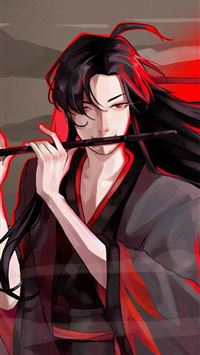 Wei wuxian, flute, mo dao zu shi, chinese clothes, Anime, HD wallpaper