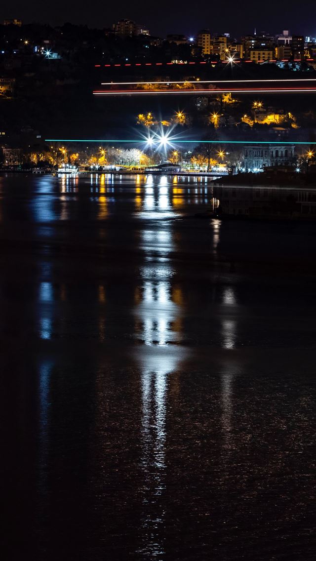 1284x2778 night city city lights night istanbul turkey coast... - istanbul iPhone Wallpaper