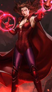 Scarlet Witch 4K Art Samsung Galaxy Note 9 8 S9 S8... wallpaper