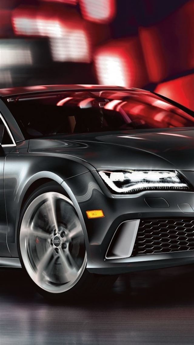 1284x2778 Audi Rs7 Black Side View Luxury Cars Blurred for S... - audi rs7 iPhone Wallpaper