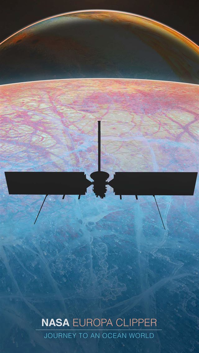 1284x2778 Europa Clipper Journey to an Ocean World Poster –... - nasa iPhone Wallpaper