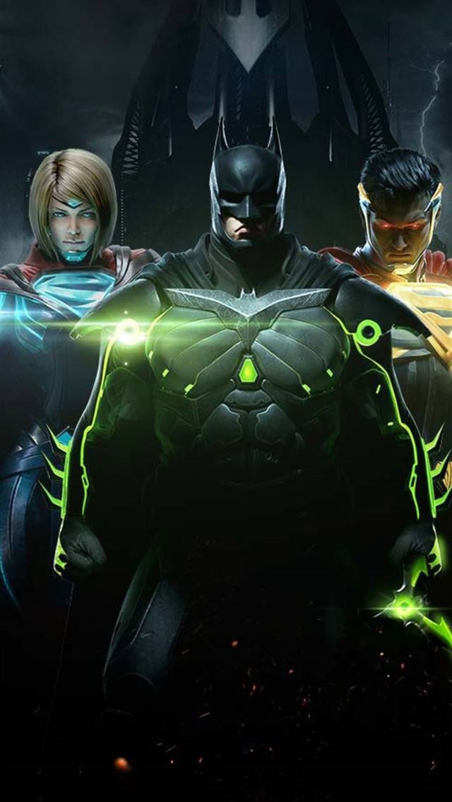 1284x2778 Injustice 2 Batman Superman And Supergirl Sony Xpe... - injustice 2 iPhone Wallpaper