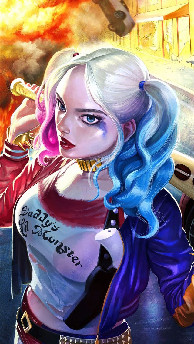 1284x2778 Harley Quinn HD 4k Cave - harley quinn iPhone Wallpaper