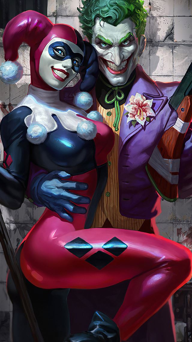 1284x2778 323363 Joker Harley Quinn DC 4K phone HD Images Ba... - harley quinn iPhone Wallpaper