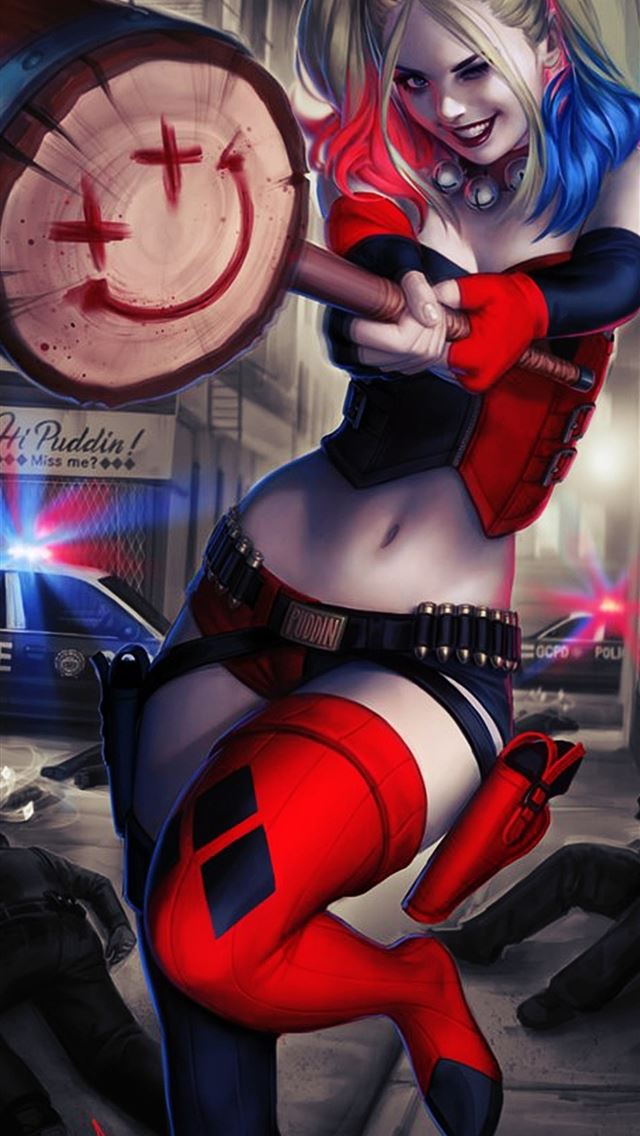 1284x2778 Harley Quinn New Art Samsung Galaxy Note 9 8 S9 S8... - harley quinn iPhone Wallpaper
