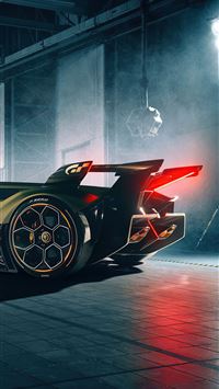 Download wallpaper 1125x2436 rear, taillight, lamborghini terzo