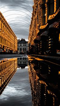 moscow street reflections decoration samsung galax... wallpaper