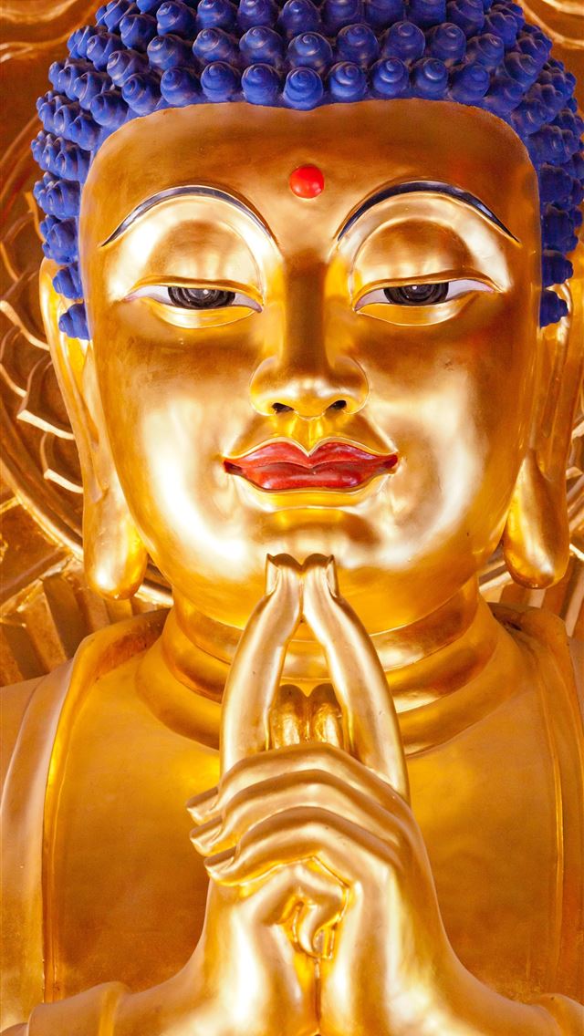 1284x2778 buddha statue gold buddhism hd background - buddhism iPhone Wallpaper