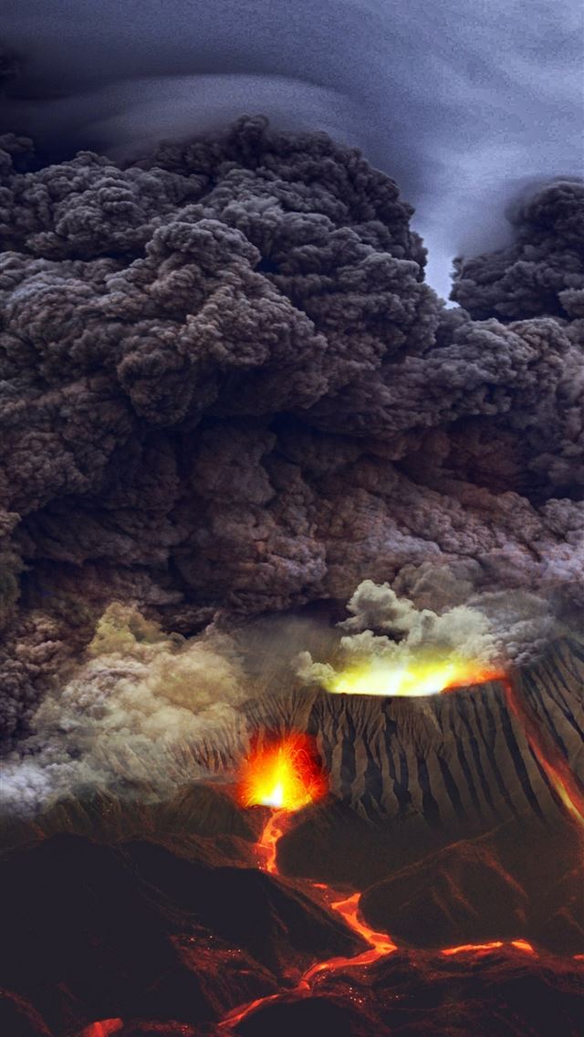 1284x2778 eruption volcano clouds samsung galaxy s8 samsung ... - volcano iPhone Wallpaper