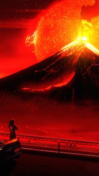 Volcano 4K Resolution HD Artist 4K Images Photos a... wallpaper