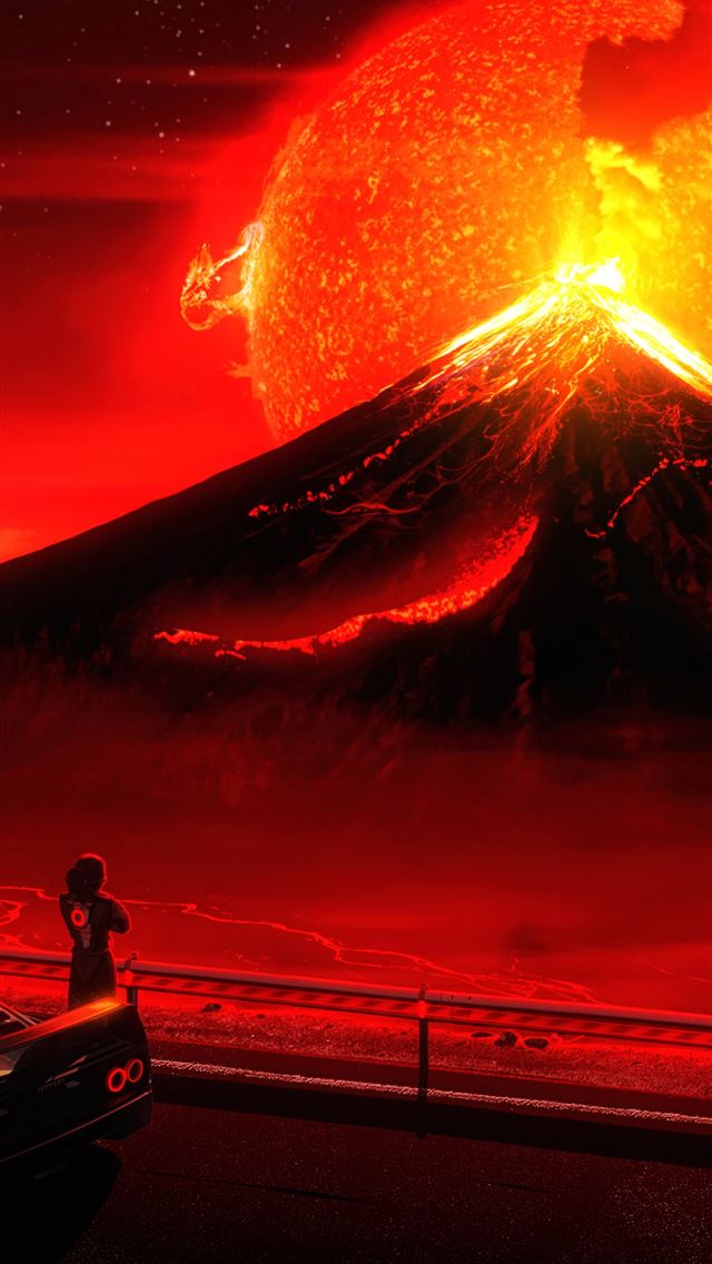 1284x2778 Volcano 4K Resolution HD Artist 4K Images Photos a... - volcano iPhone Wallpaper