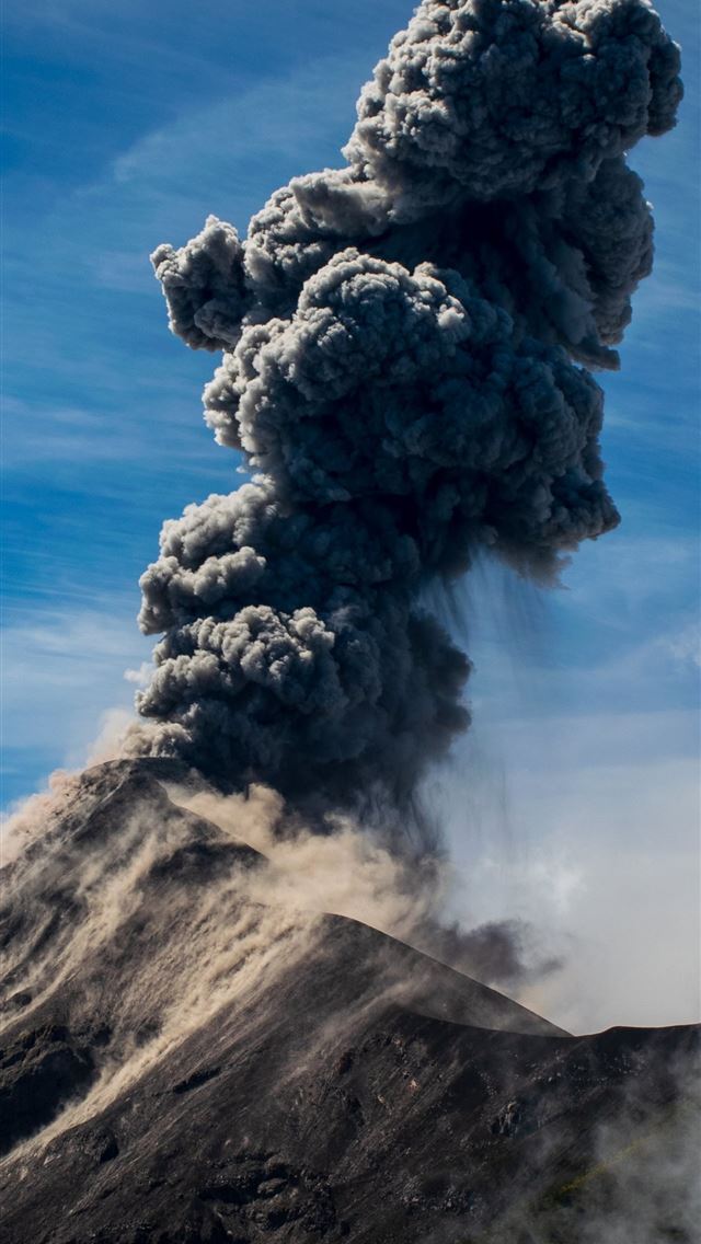 1284x2778 Clouds volcano dark eruption nature Samsung Galaxy... - volcano iPhone Wallpaper