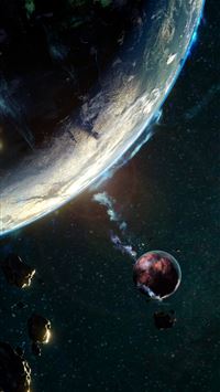 asteroid belt wallpaper