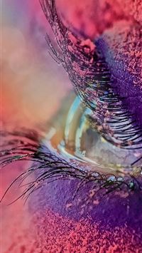 Eyes close up colorful wallpaper