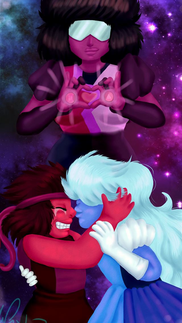 1284x2778 Free Sapphire and Ruby Fanart Steven Universe by T... - steven universe iPhone Wallpaper