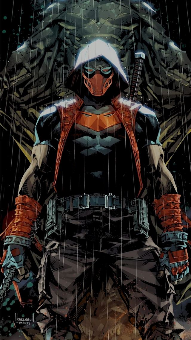 640x1136 Red Hood Amoledbackgrounds -  iPhone Wallpaper