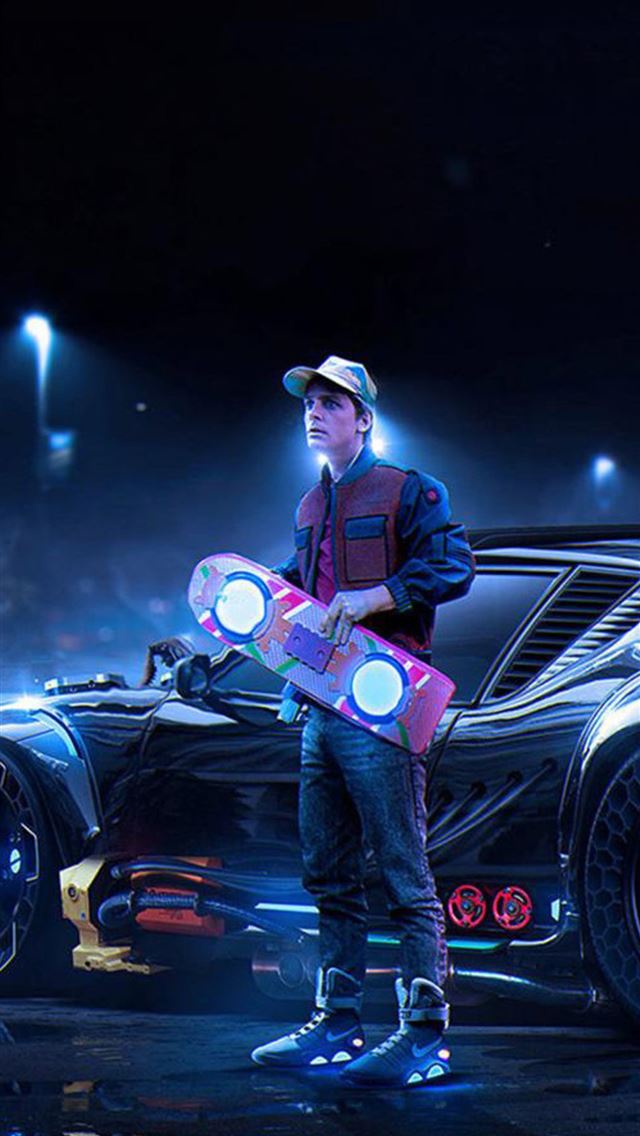1284x2778 Back To The Future DeLorean Marty McFly Samsung Ga... - back to the future iPhone Wallpaper