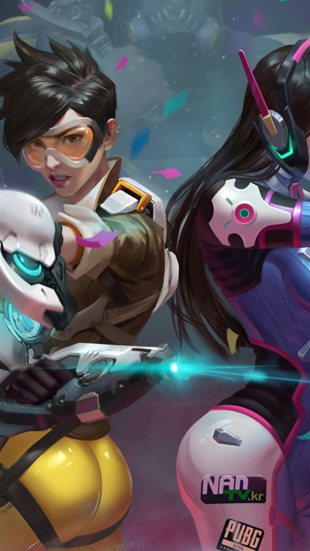 iPhone6papers.co | iPhone 6 wallpaper | ar95-overwatch-tracer -england-game-art-illustration