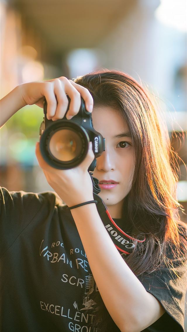 1284x2778 Black Canon Dslr Camera Girl Photography teahub io - canon iPhone Wallpaper