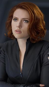 redhead Scarlett Johansson Black Widow portrait di... wallpaper