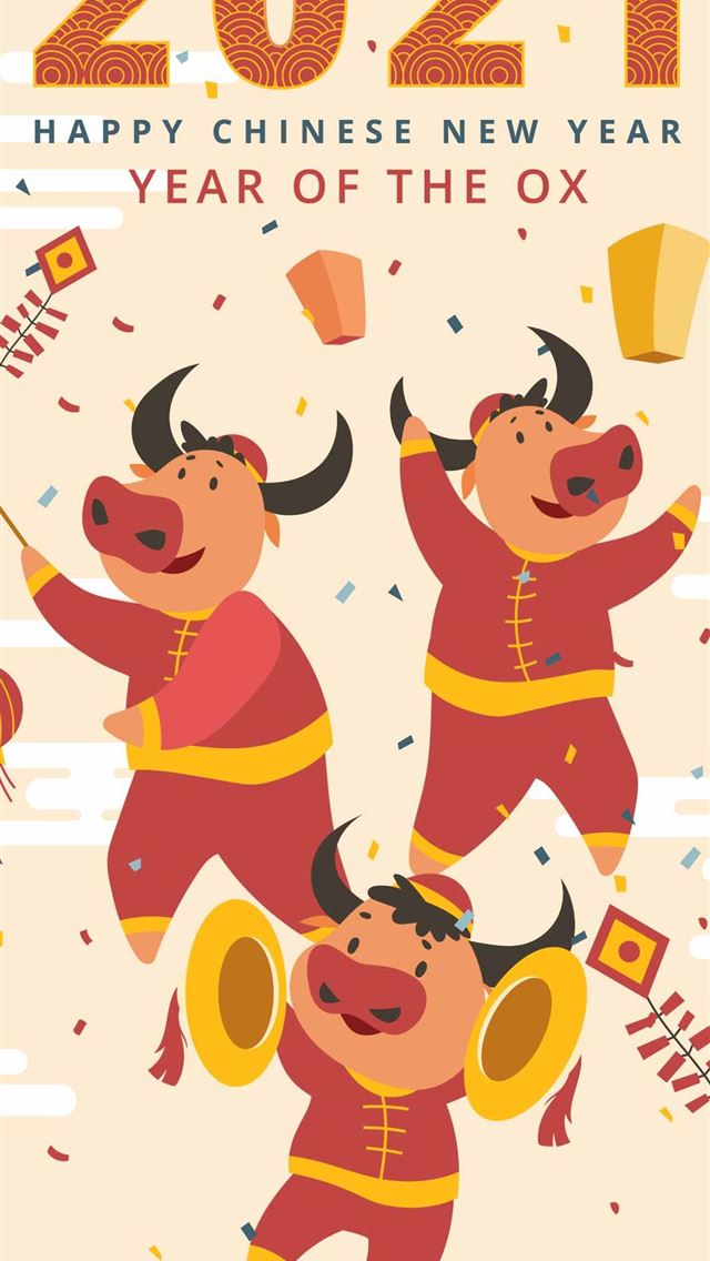1125x2436 2021 Chinese New Year Greeting Concept 1849414 Vec... - chinese new year iPhone Wallpaper