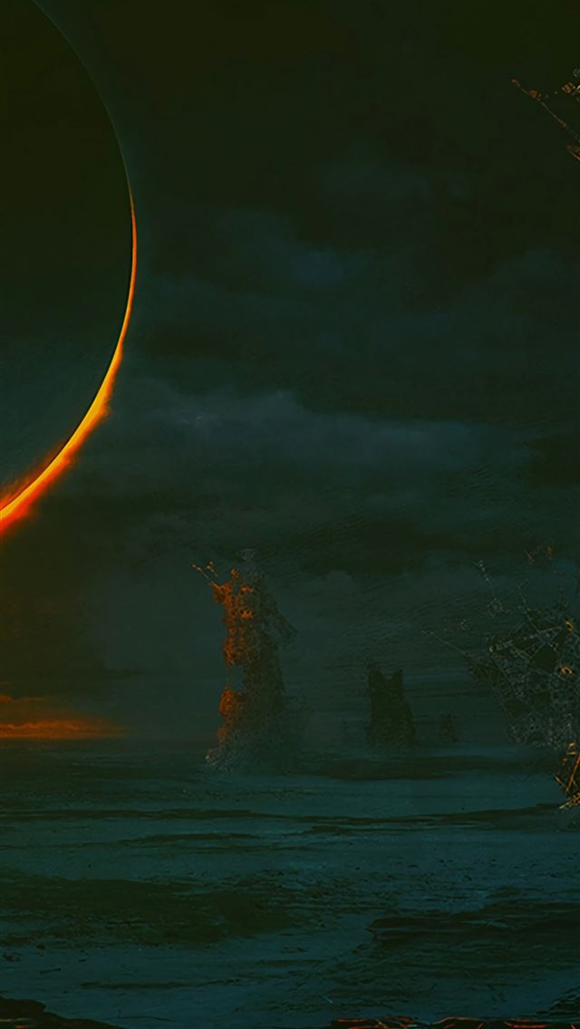 1284x2778 fantasy sun eclipse parallel world lg v30 lg g6 hd... - eclipse iPhone Wallpaper