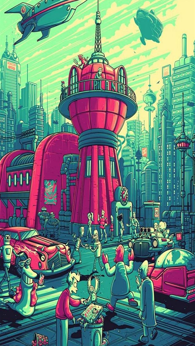 1284x2778 Futurama Phone Cave - futurama iPhone Wallpaper