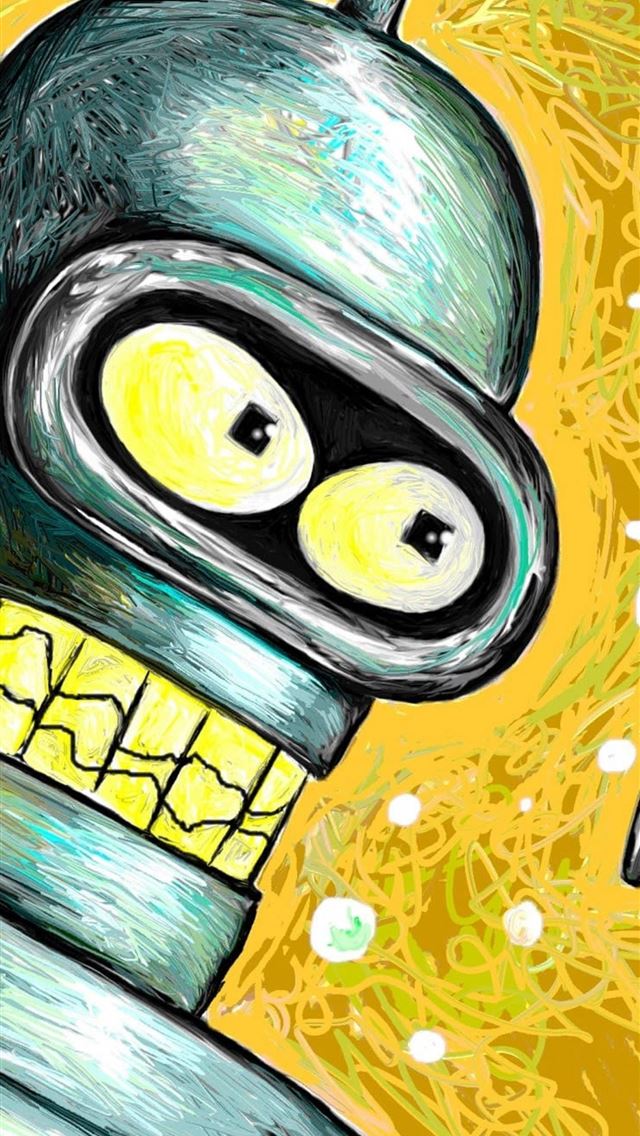 1284x2778 bender futurama drawing - futurama iPhone Wallpaper