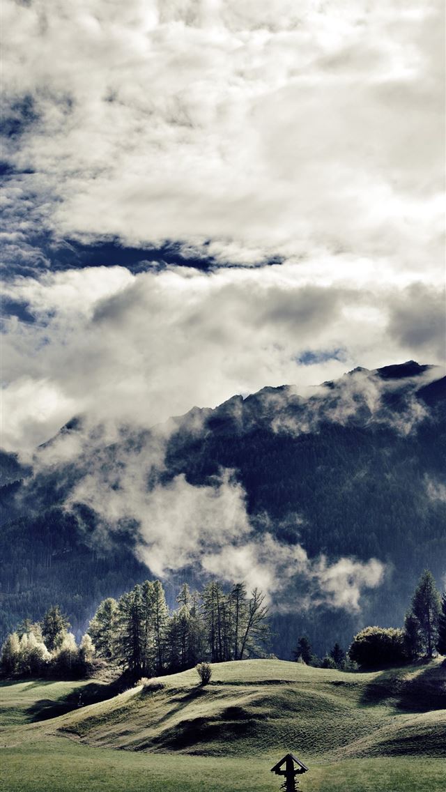 1284x2778 Tirol 5k 4k 8k Austria mountains meadows clouds Na... - austria iPhone Wallpaper