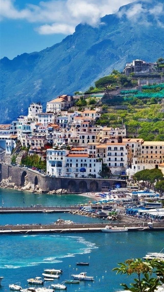 1284x2778 Amalfi Italy Sony Xperia X XZ Z5 Premium HD City 4... - italy iPhone Wallpaper